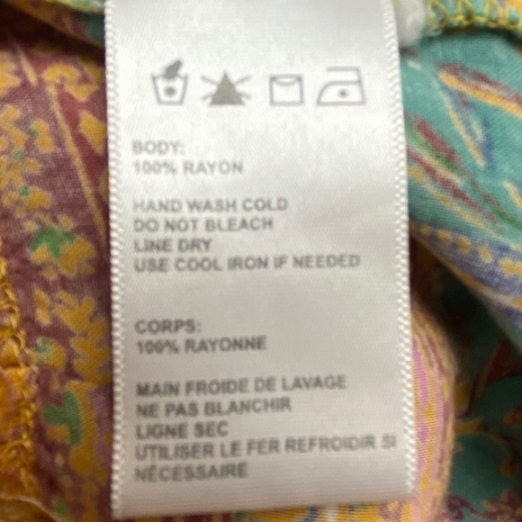 🌞URBAN OUTFITTERS Border Print Low Back Size S - Picture 5 of 5